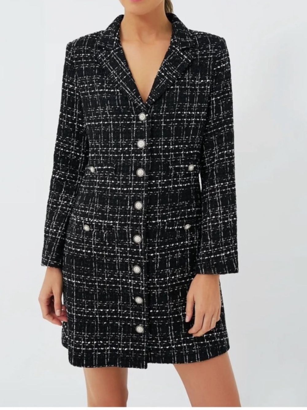 NWT Tuckernuck Pomander Place Noir Tweed Stacie Dress